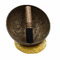 [old], Buddhist [real Antique] Hand Beaten [jambati] Singing Bowl, [select Accessories]