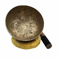 [old], Buddhist [real Antique] Hand Beaten [jambati] Singing Bowl, [select Accessories]
