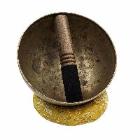 [old], Buddhist [real Antique] Hand Beaten [jambati] Singing Bowl, [select Accessories]