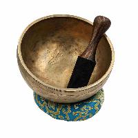 [old], Buddhist [real Antique] Hand Beaten [jambati] Singing Bowl, [select Accessories]