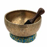 [old], Buddhist [real Antique] Hand Beaten [jambati] Singing Bowl, [select Accessories]