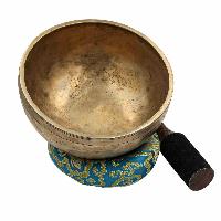 [old], Buddhist [real Antique] Hand Beaten [jambati] Singing Bowl, [select Accessories]