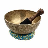[old], Buddhist [real Antique] Hand Beaten [jambati] Singing Bowl, [select Accessories]