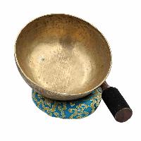 [old], Buddhist [real Antique] Hand Beaten [jambati] Singing Bowl, [select Accessories]