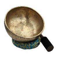 [old], Buddhist [real Antique] Hand Beaten [jambati] Singing Bowl, [select Accessories]