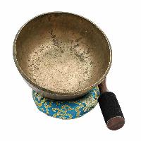 [old], Buddhist [real Antique] Hand Beaten [jambati] Singing Bowl, [select Accessories]