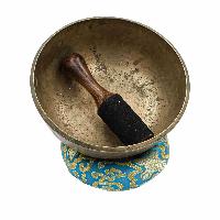 [old], Buddhist [real Antique] Hand Beaten [jambati] Singing Bowl, [select Accessories]