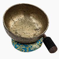 [old], Buddhist [real Antique] Hand Beaten [jambati] Singing Bowl, [select Accessories]