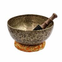 [old], Buddhist [real Antique] Hand Beaten [jambati] Singing Bowl, [select Accessories]