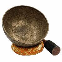 [old], Buddhist [real Antique] Hand Beaten [jambati] Singing Bowl, [select Accessories]