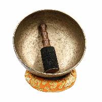 [old], Buddhist [real Antique] Hand Beaten [jambati] Singing Bowl, [select Accessories]