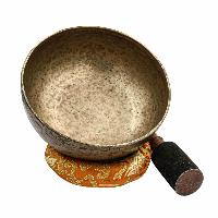 [old], Buddhist [real Antique] Hand Beaten [jambati] Singing Bowl, [select Accessories]