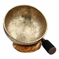 [old], Buddhist [real Antique] Hand Beaten [jambati] Singing Bowl, [select Accessories]