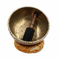[old], Buddhist [real Antique] Hand Beaten [jambati] Singing Bowl, [select Accessories]