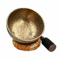 [old], Buddhist [real Antique] Hand Beaten [jambati] Singing Bowl, [select Accessories]
