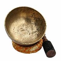 [old], Buddhist [real Antique] Hand Beaten [jambati] Singing Bowl, [select Accessories]
