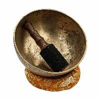 [old], Buddhist [real Antique] Hand Beaten [jambati] Singing Bowl, [select Accessories]