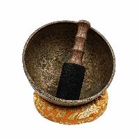 [old], Buddhist [real Antique] Hand Beaten [jambati] Singing Bowl, [select Accessories]