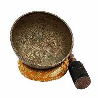 [old], Buddhist [real Antique] Hand Beaten [jambati] Singing Bowl, [select Accessories]
