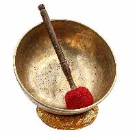 [old], Buddhist [real Antique] Hand Beaten [jambati] Singing Bowl, [select Accessories]