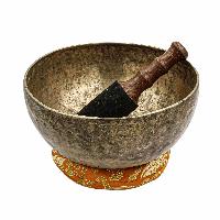 [old], Buddhist [real Antique] Hand Beaten [jambati] Singing Bowl, [select Accessories]