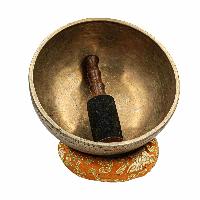 [old], Buddhist [real Antique] Hand Beaten [jambati] Singing Bowl, [select Accessories]