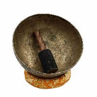 [old], Buddhist [real Antique] Hand Beaten [jambati] Singing Bowl, [select Accessories]
