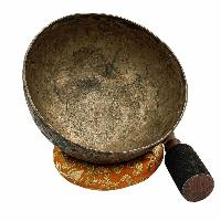 [old], Buddhist [real Antique] Hand Beaten [jambati] Singing Bowl, [select Accessories]