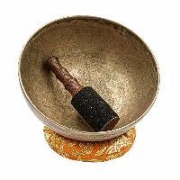 [old], Buddhist [real Antique] Hand Beaten [jambati] Singing Bowl, [select Accessories]