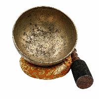 [old], Buddhist [real Antique] Hand Beaten [jambati] Singing Bowl, [select Accessories]