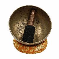 [old], Buddhist [real Antique] Hand Beaten [jambati] Singing Bowl, [select Accessories]