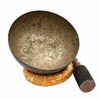[old], Buddhist [real Antique] Hand Beaten [jambati] Singing Bowl, [select Accessories]
