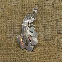 Real Sterling Silver Peacock Bird Pin/brooch