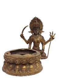Antique [old], Handmade Statue Of Santoshi Mata, [full Gold Plated], Old Stock