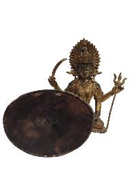 Antique [old], Handmade Statue Of Santoshi Mata, [full Gold Plated], Old Stock