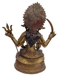 Antique [old], Handmade Statue Of Santoshi Mata, [full Gold Plated], Old Stock