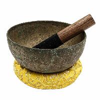 [old], Buddhist [real Antique] Hand Beaten Singing Bowl, [select Accessories]