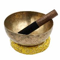 [old], Buddhist [real Antique] Hand Beaten Singing Bowl, [select Accessories]