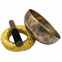 [old], Buddhist [real Antique] Hand Beaten Singing Bowl, [select Accessories]