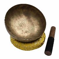 [old], Buddhist [real Antique] Hand Beaten Singing Bowl, [select Accessories]
