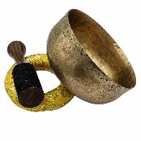 [old], Buddhist [real Antique] Hand Beaten Singing Bowl, [select Accessories]