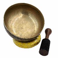 [old], Buddhist [real Antique] Hand Beaten Singing Bowl, [select Accessories]
