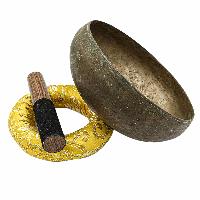 [old], Buddhist [real Antique] Hand Beaten Singing Bowl, [select Accessories]