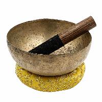 [old], Buddhist [real Antique] Hand Beaten Singing Bowl, [select Accessories]