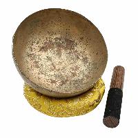 [old], Buddhist [real Antique] Hand Beaten Singing Bowl, [select Accessories]