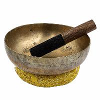 [old], Buddhist [real Antique] Hand Beaten Singing Bowl, [select Accessories]
