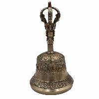 [dehradun], Bell And Dorje, Pure Bronze Bell And Dorje [vajra], Silver Plated Top