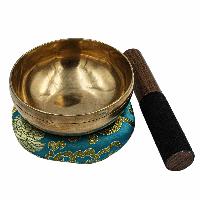 [old] Buddhist Hand Beaten Jambati Singing Bowl, [antique], [select Accessories]