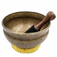 [super Quality], [old] Buddhist Hand Beaten [ultabati] Singing Bowl, [antique], [select Accessories]