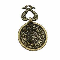 Kuber Melong [metal Pendant] With Ring, Yellow Jambhala